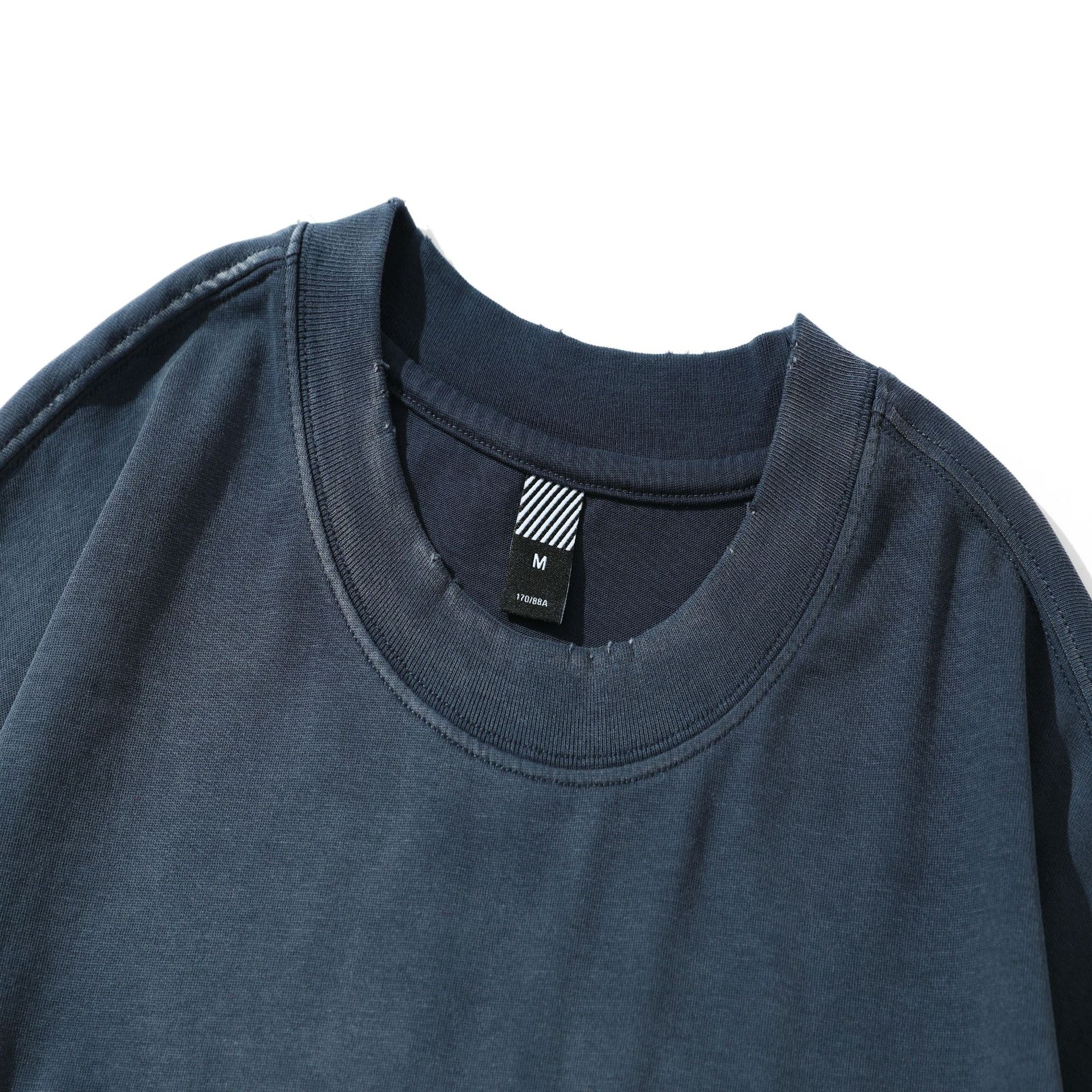 Vintage Faded Ombre Oversized Wrist Length Cotton T-Shirt