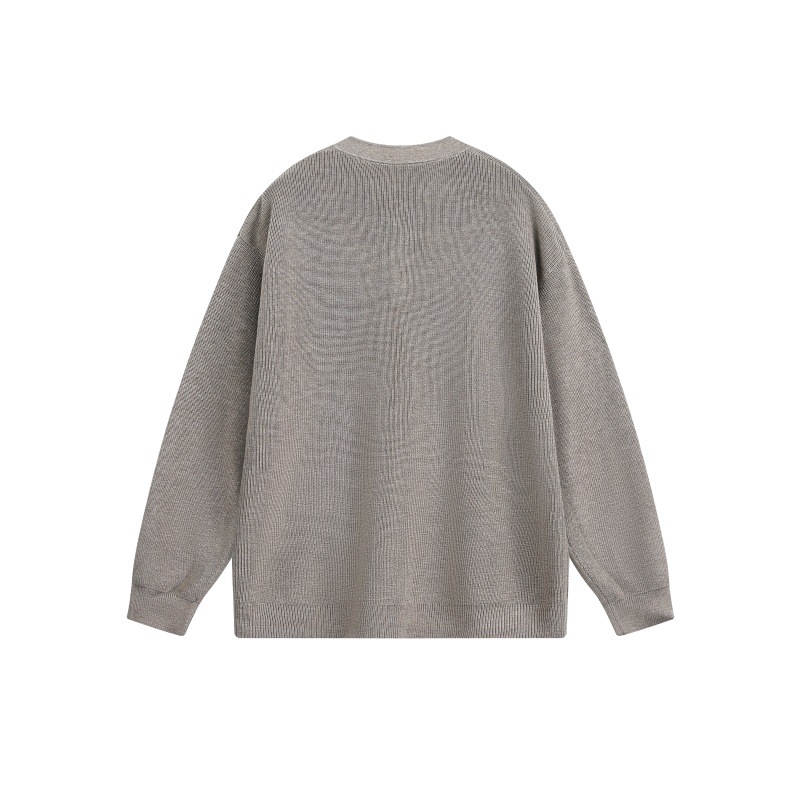 Simple Button Placket Knitwear