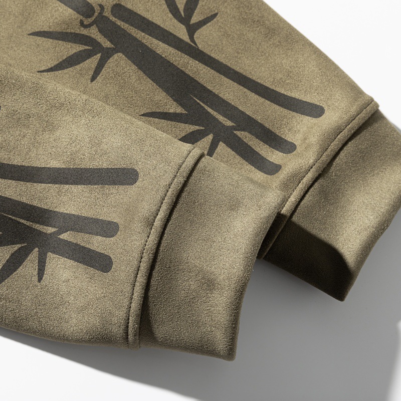 Relaxed Round Neck Botanical Design Sweatshirt