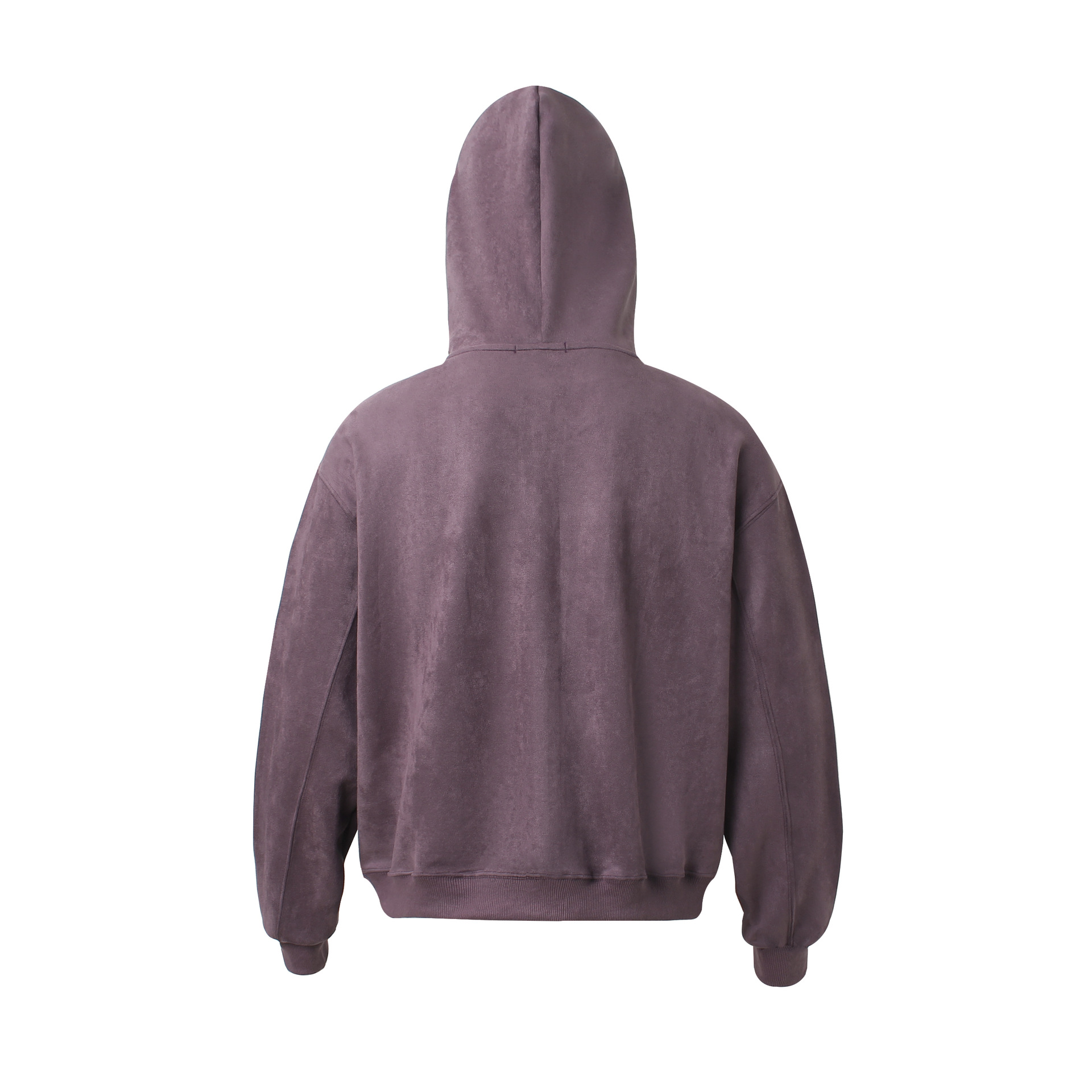 Suede cardigan zipper hoodie