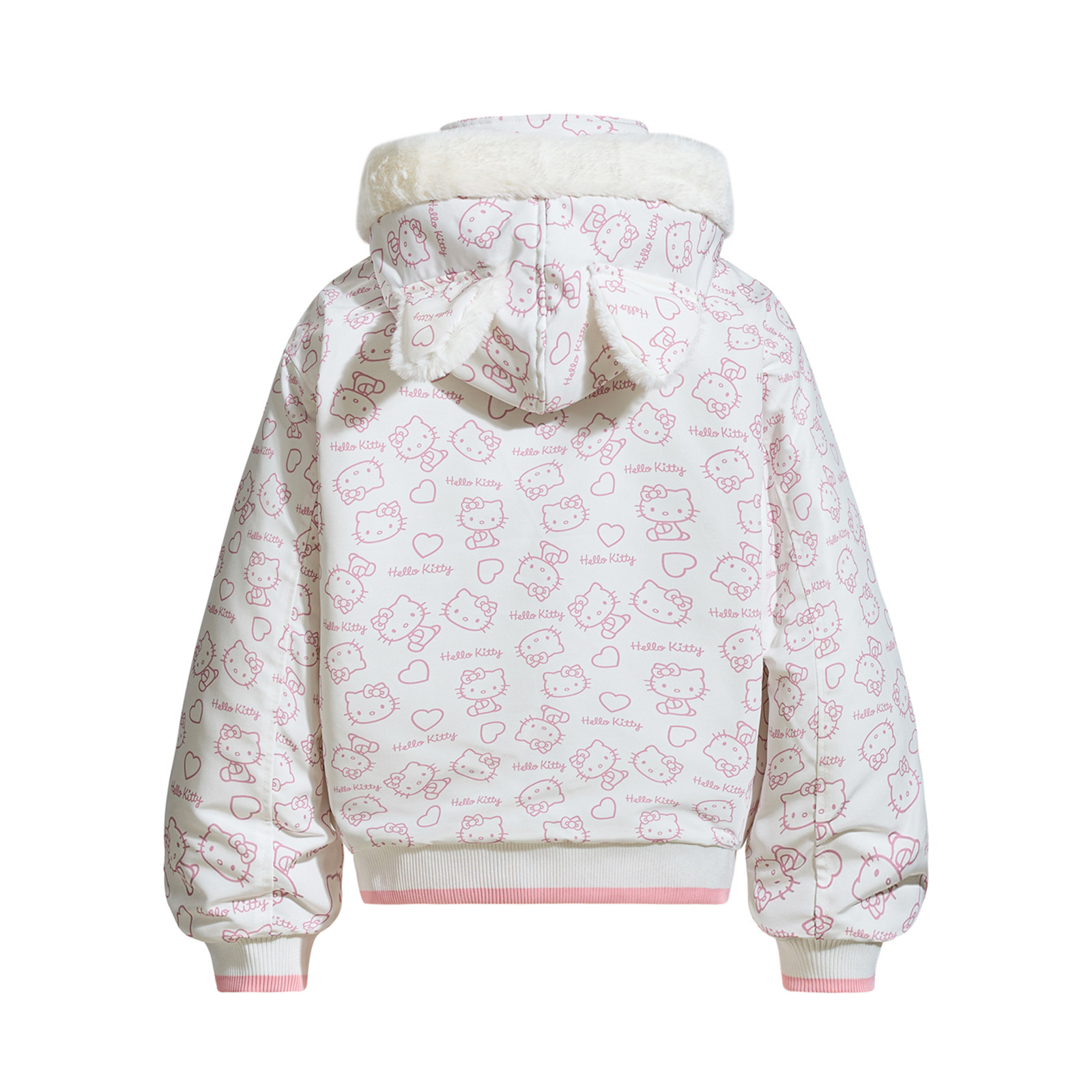 Fleece Collar Hooded Cotton Coat Winter Loose Youthful Thick Warm Outerwear