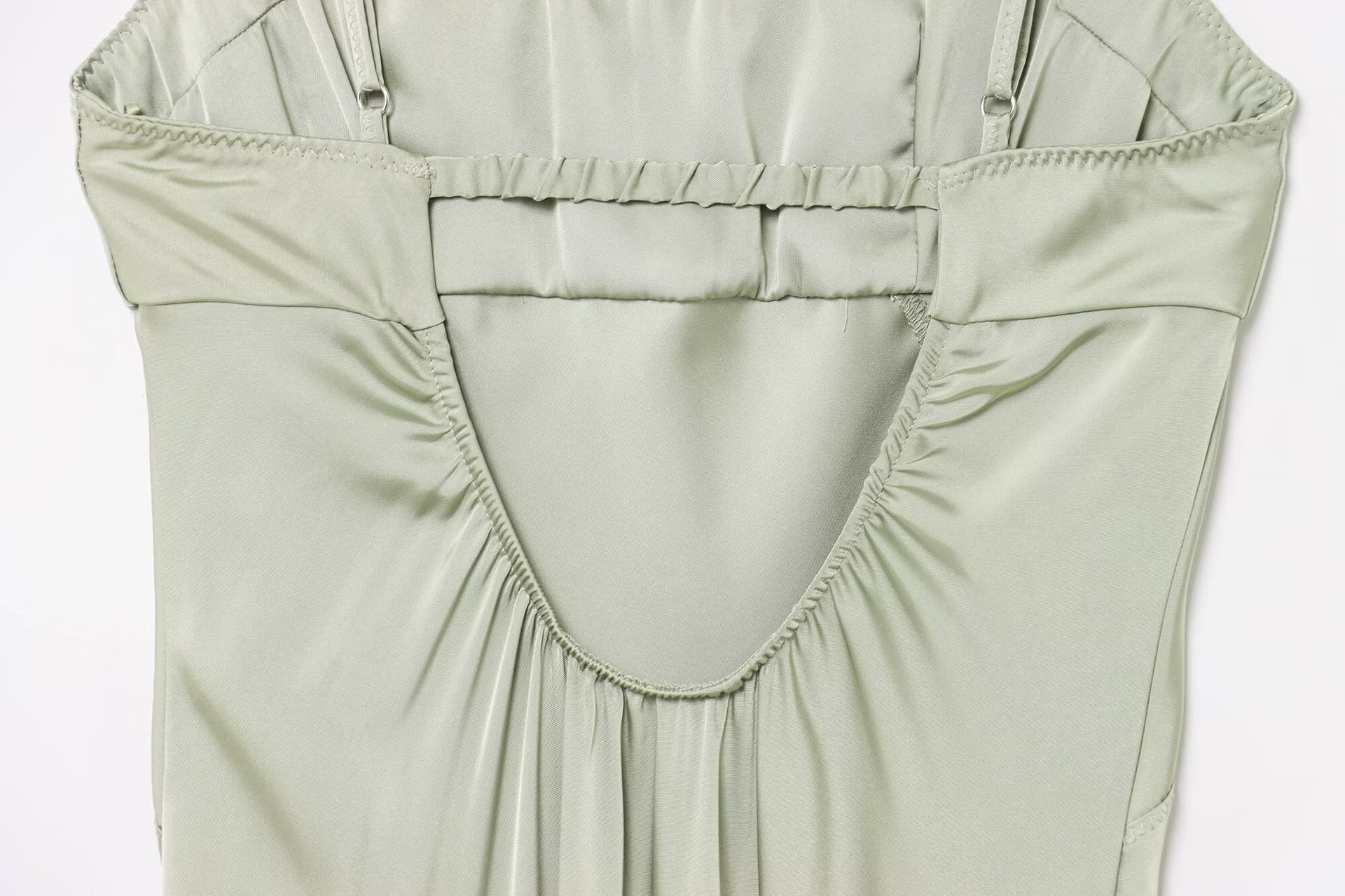 Women's Clothing Chiffon Strap Long Dress Satin Texture Underwear-style Fitted Dress