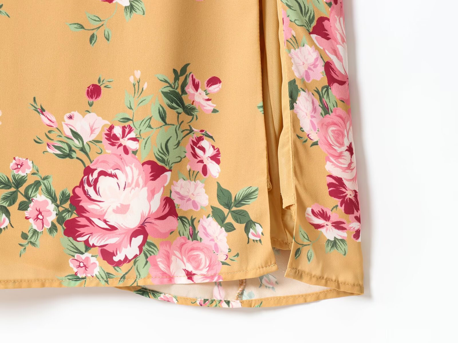 Printed sexy side slit casual strap dress with suspender strap