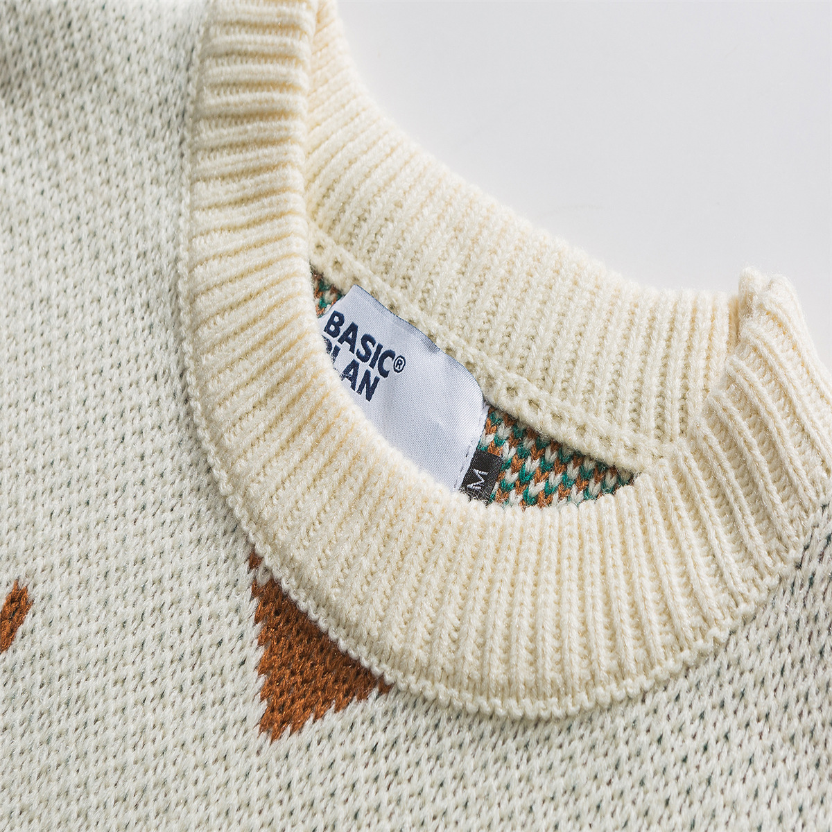 Japanese Workwear Color Block Oversized Sweater