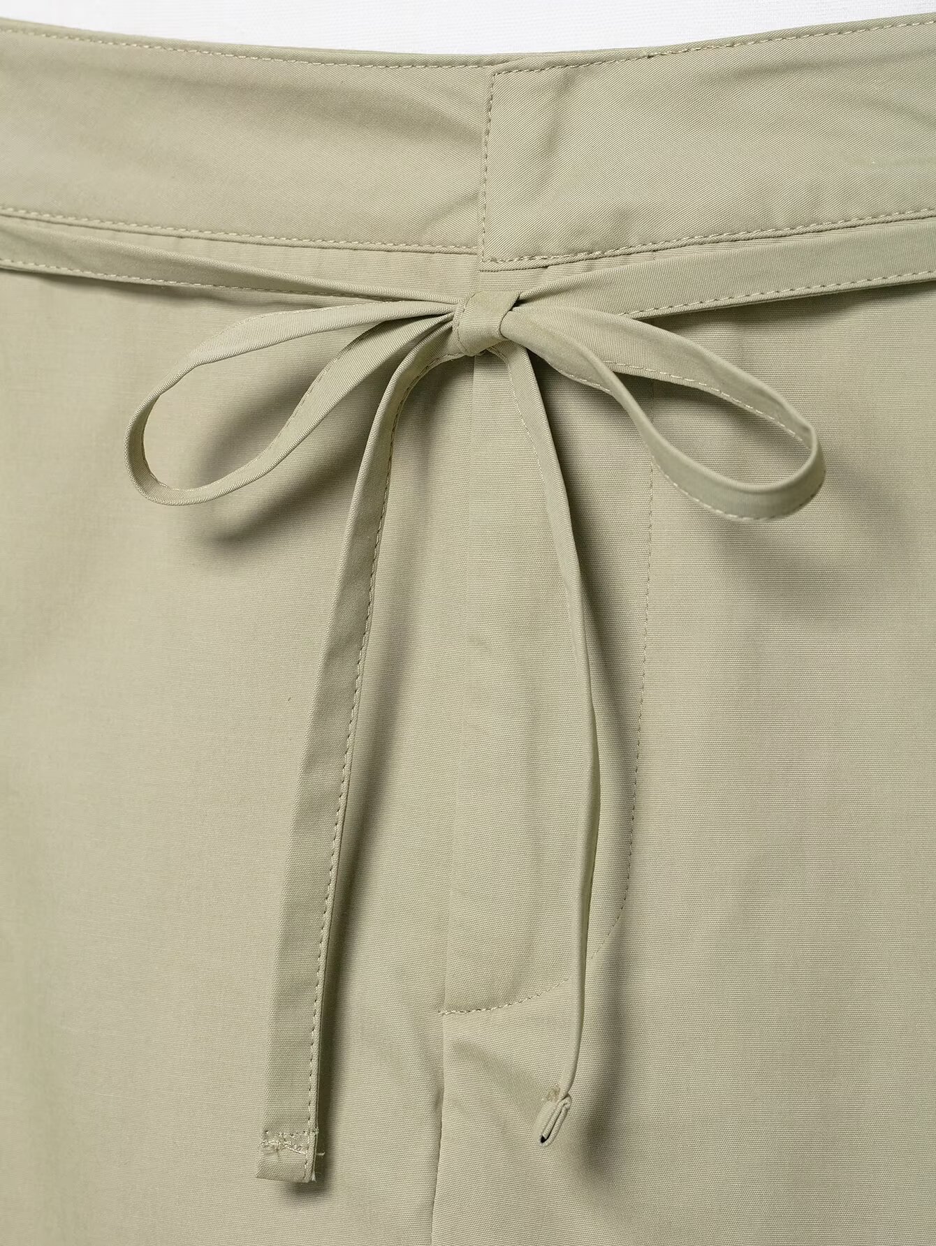 Ladies Cinch Plain Sash Waistband Utility Skirts