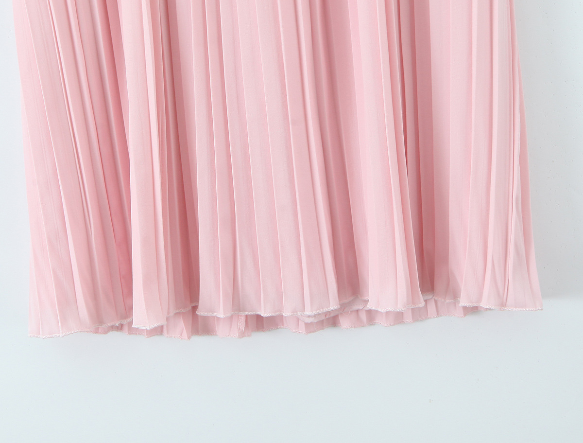 Solid One-Shoulder Sleeveless High-Waist Midi Dress