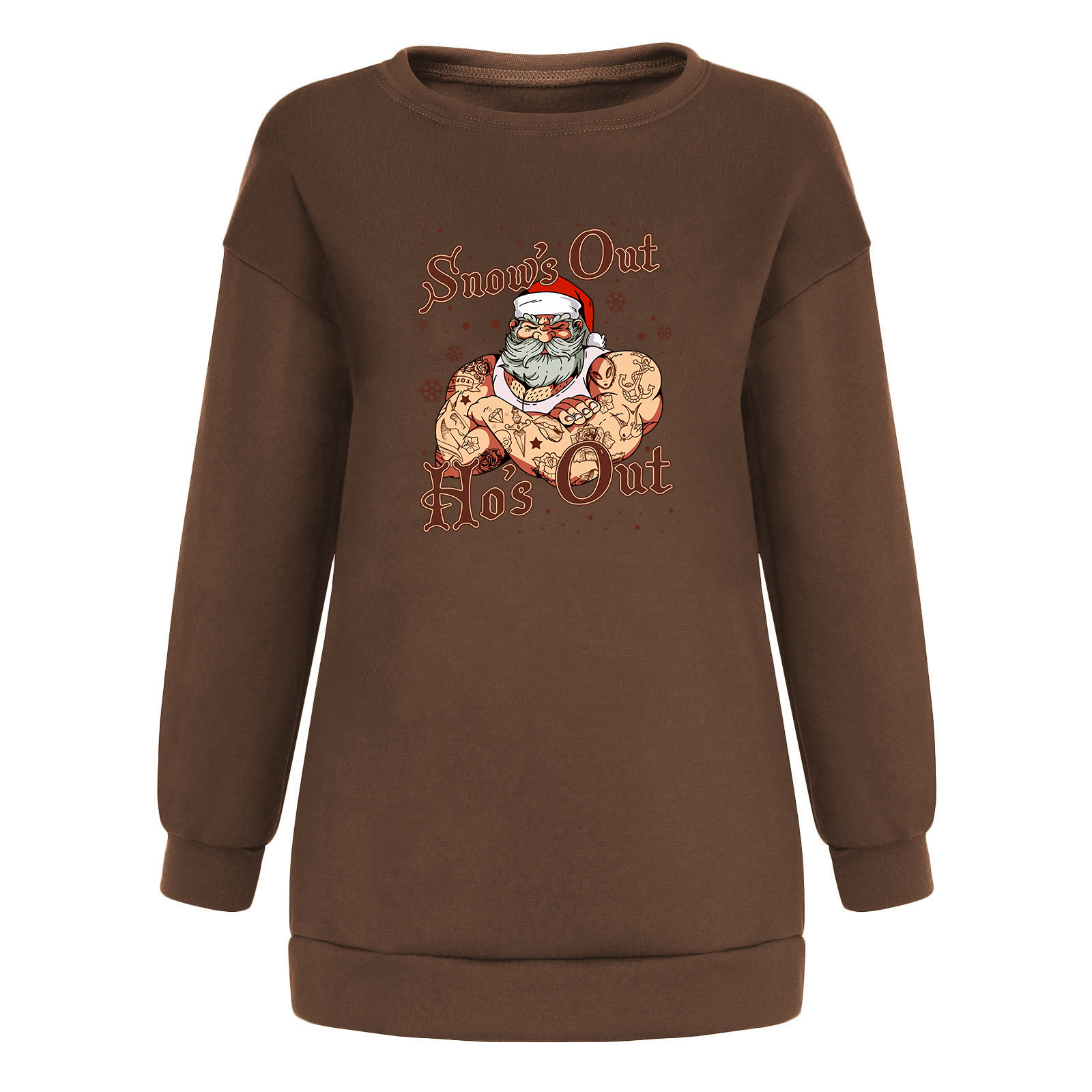 Ladies' Oversized Christmas Graphic Hoodie