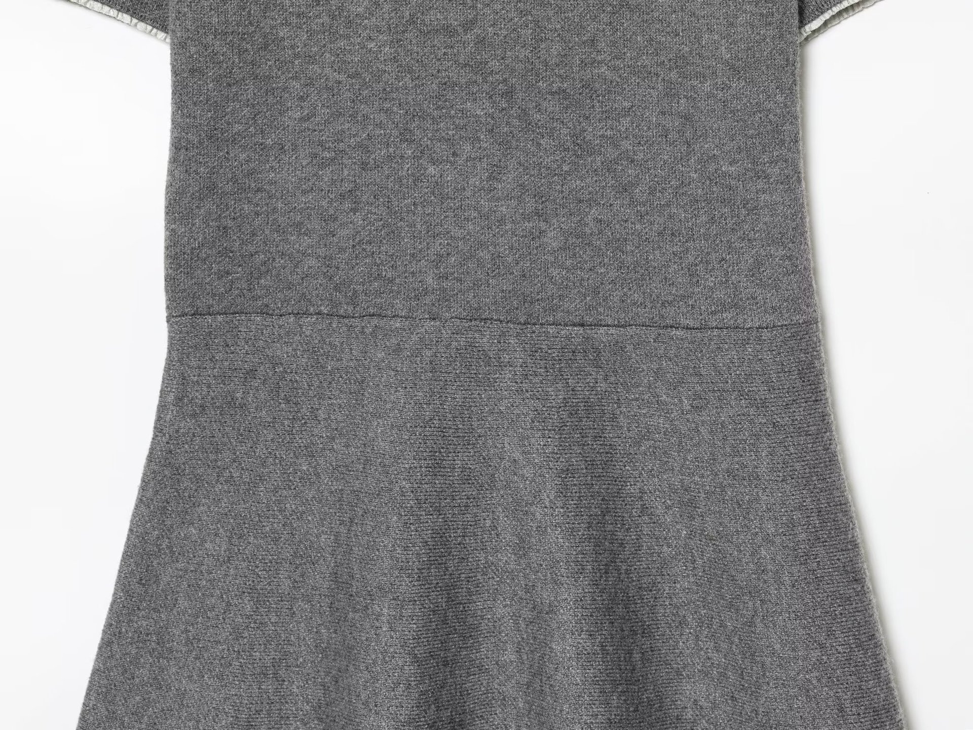 Mock Neck Cropped Sleeve High-Waisted Polyester Mini Dress
