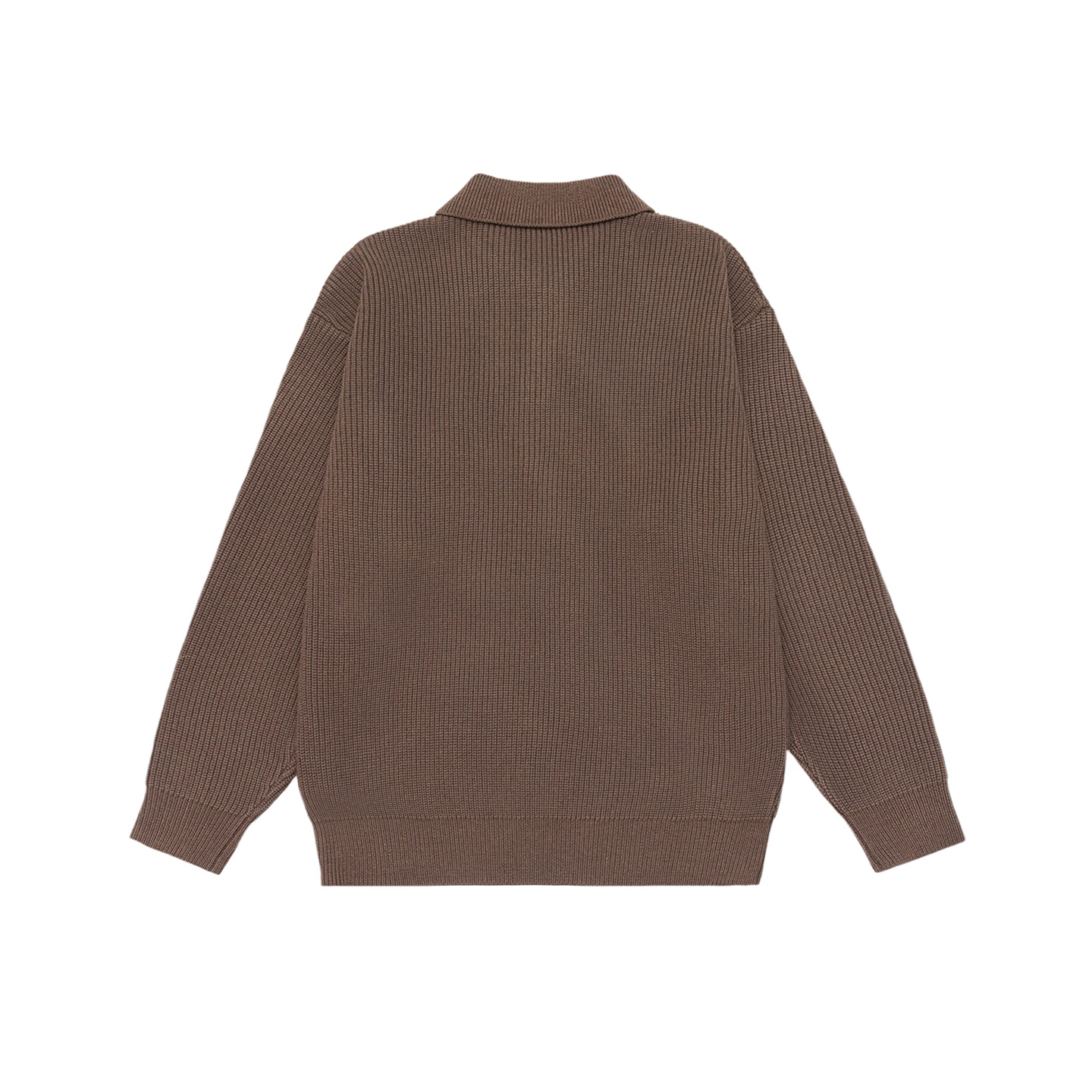 Man's Plain Polyester Pullover Sweater