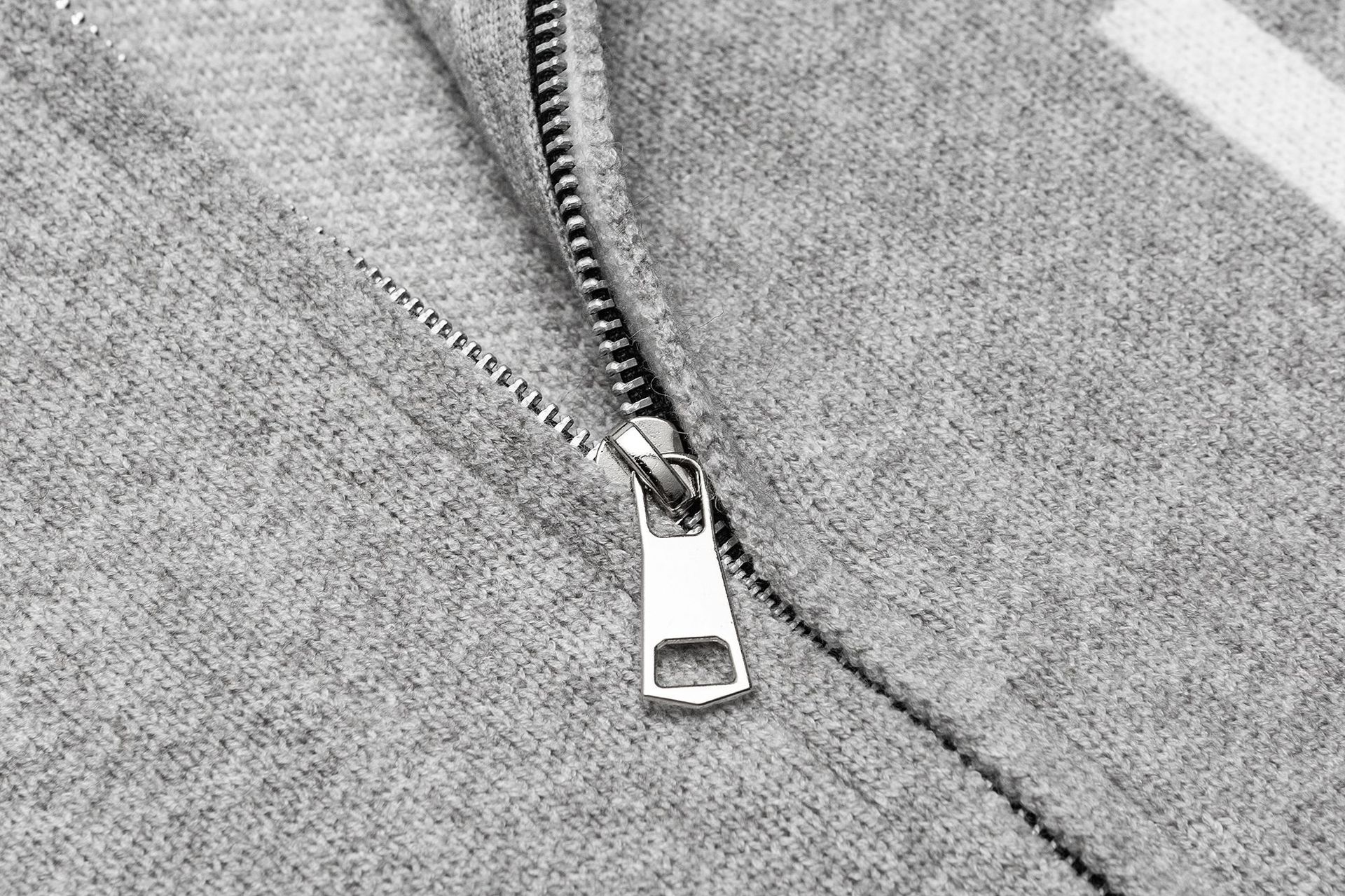 Two-Tone Textured Dual-Zip Athletic Polyester Jacket