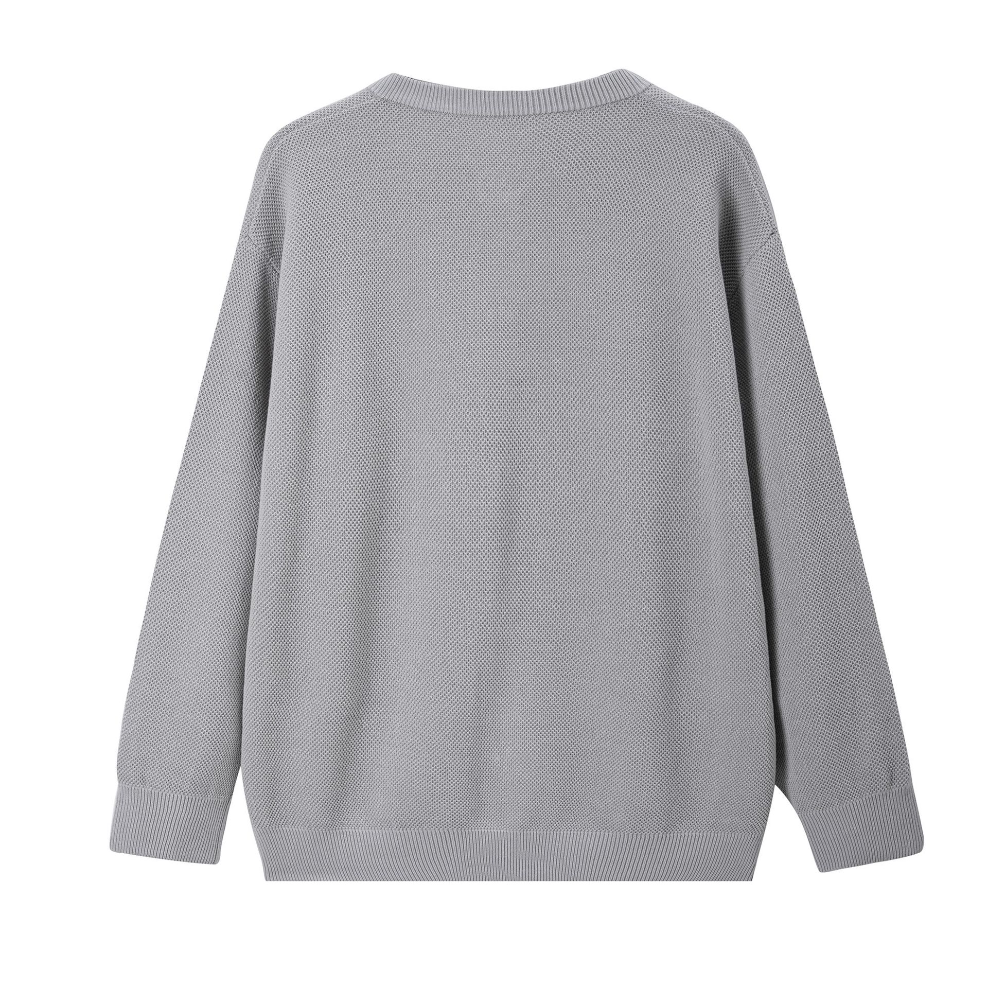 Relaxed Fit Crew Collar Cardi