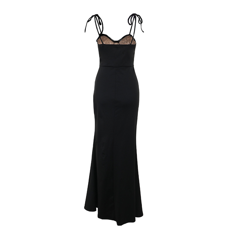 Colorblock V-Neck Sleeveless Split Dress