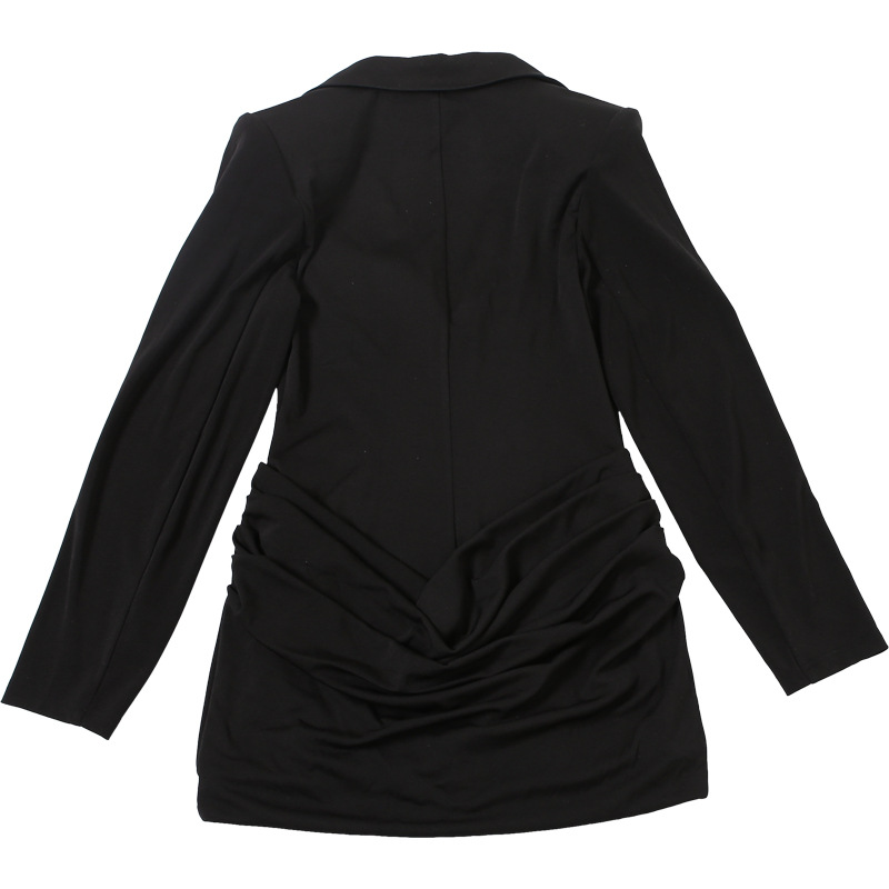 Long Sleeve Plunging Neckline High Rise Mini Dress
