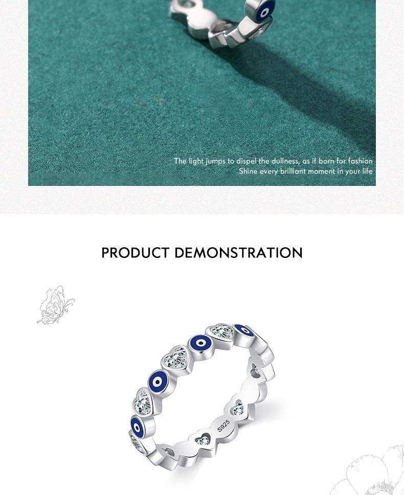 S925 Sterling Silver Heart-Shaped Zirconia Ring Female Original Design Fashion Versatile Commuter Style Finger Ring