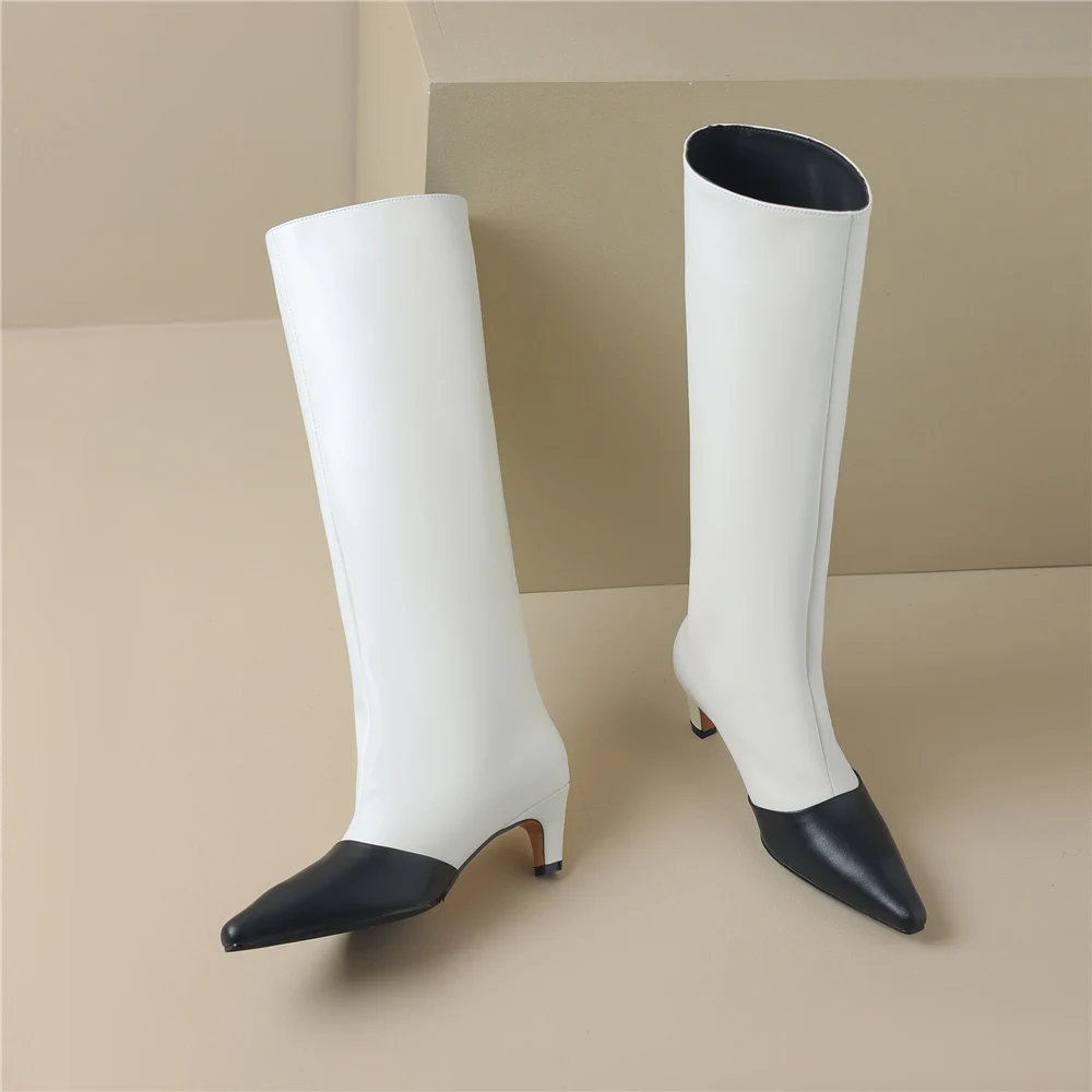 Ladies Classic Pointy Cowhide Tall Boot