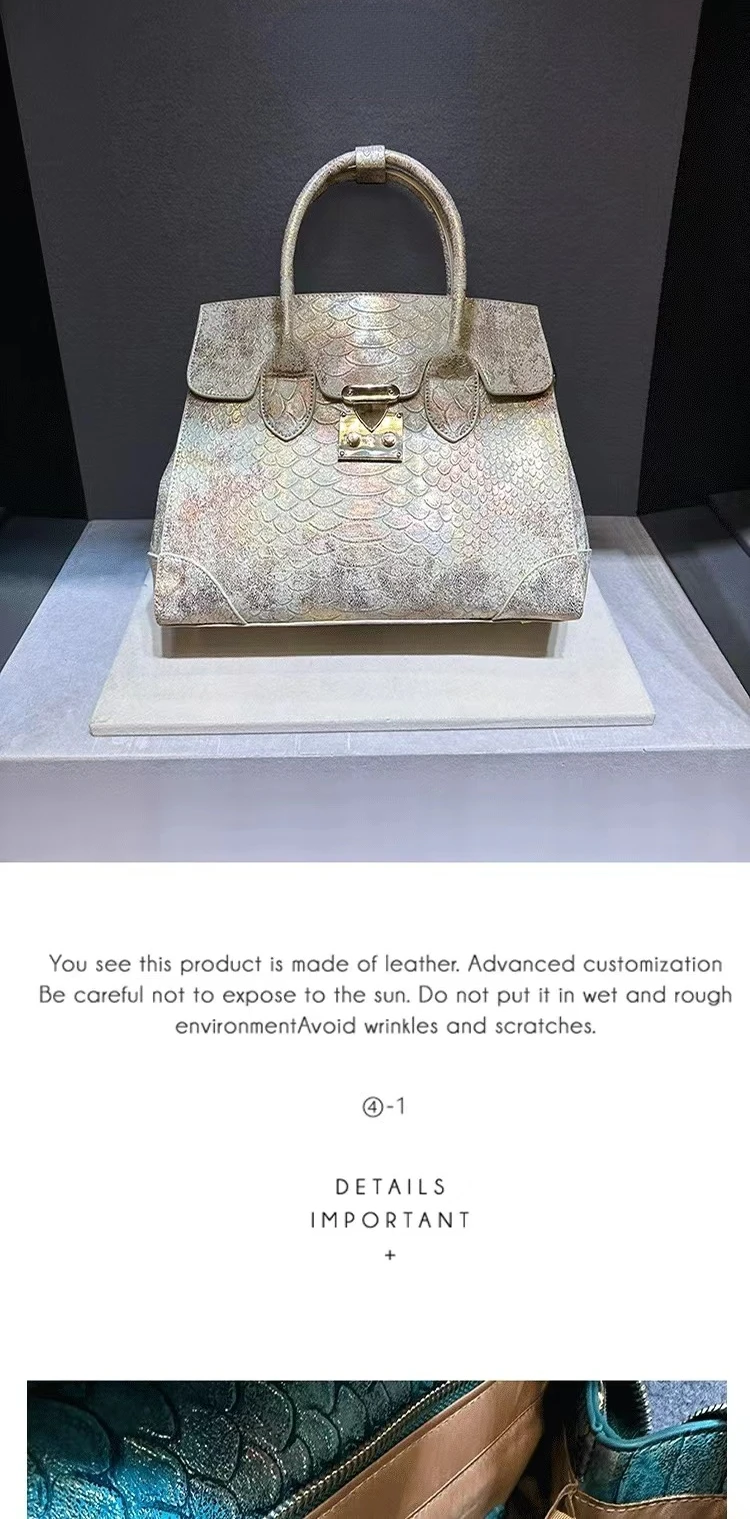 Luxury Designer Brand New High Quality Leather Snake Print Large Capacity Handbag Fashion Trend Crossbody Bag for Women Hot Sale