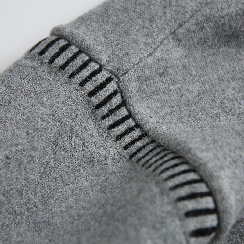 Oversized Japanese Workwear Sweater Accent Seams