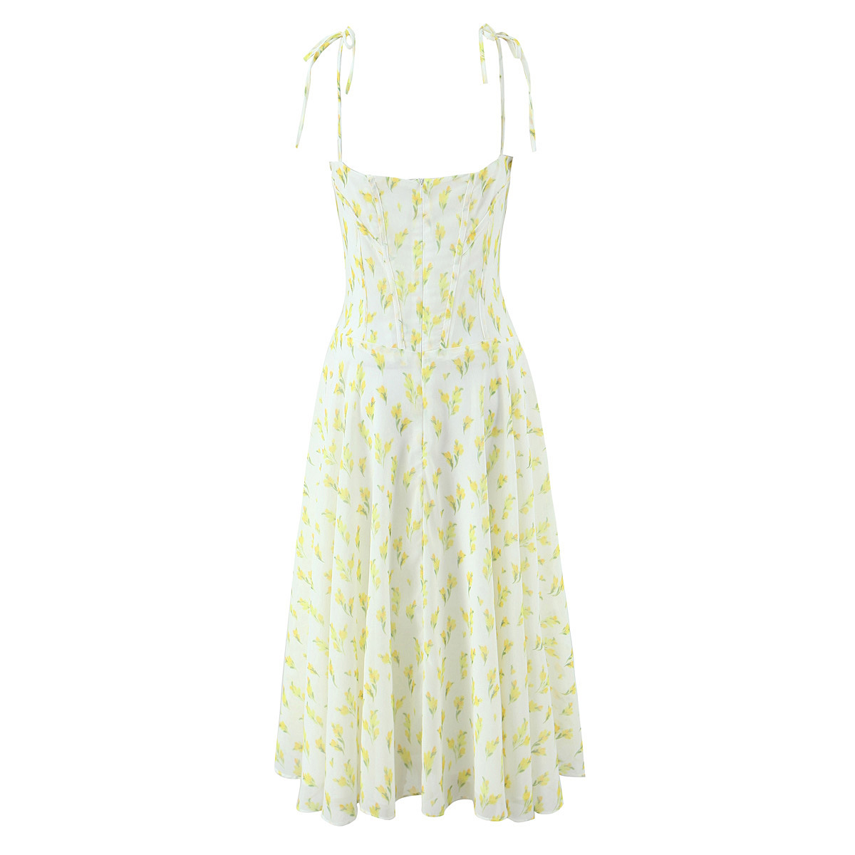 Sleeveless Breezy Crisscross Strap Blossom Print Asymmetric Dress