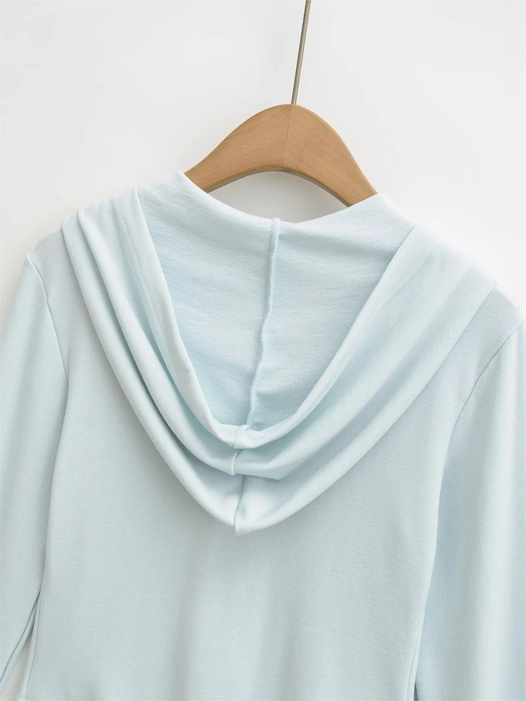 Ladies Minimalist Fitted Full Arm Hoodie
