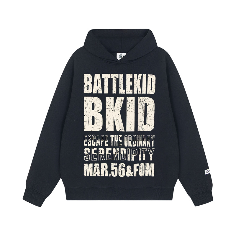 Urban Typography Long Sleeve Hoodie