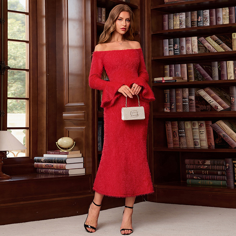 High Waist Asymmetric Bodycon Dress