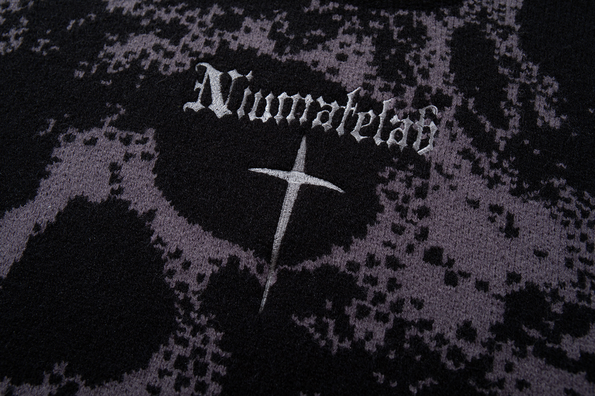Oversized Gothic Jacquard Sweater