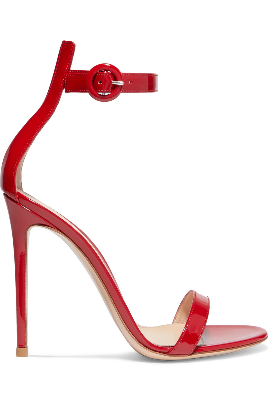 European and American Womens One Line With Ankle Buckle Bag Heel Bare Wine Red Velvet Sandals