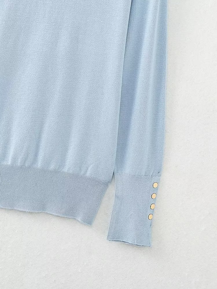 Ladies Urban High Neck Fitted Sweater