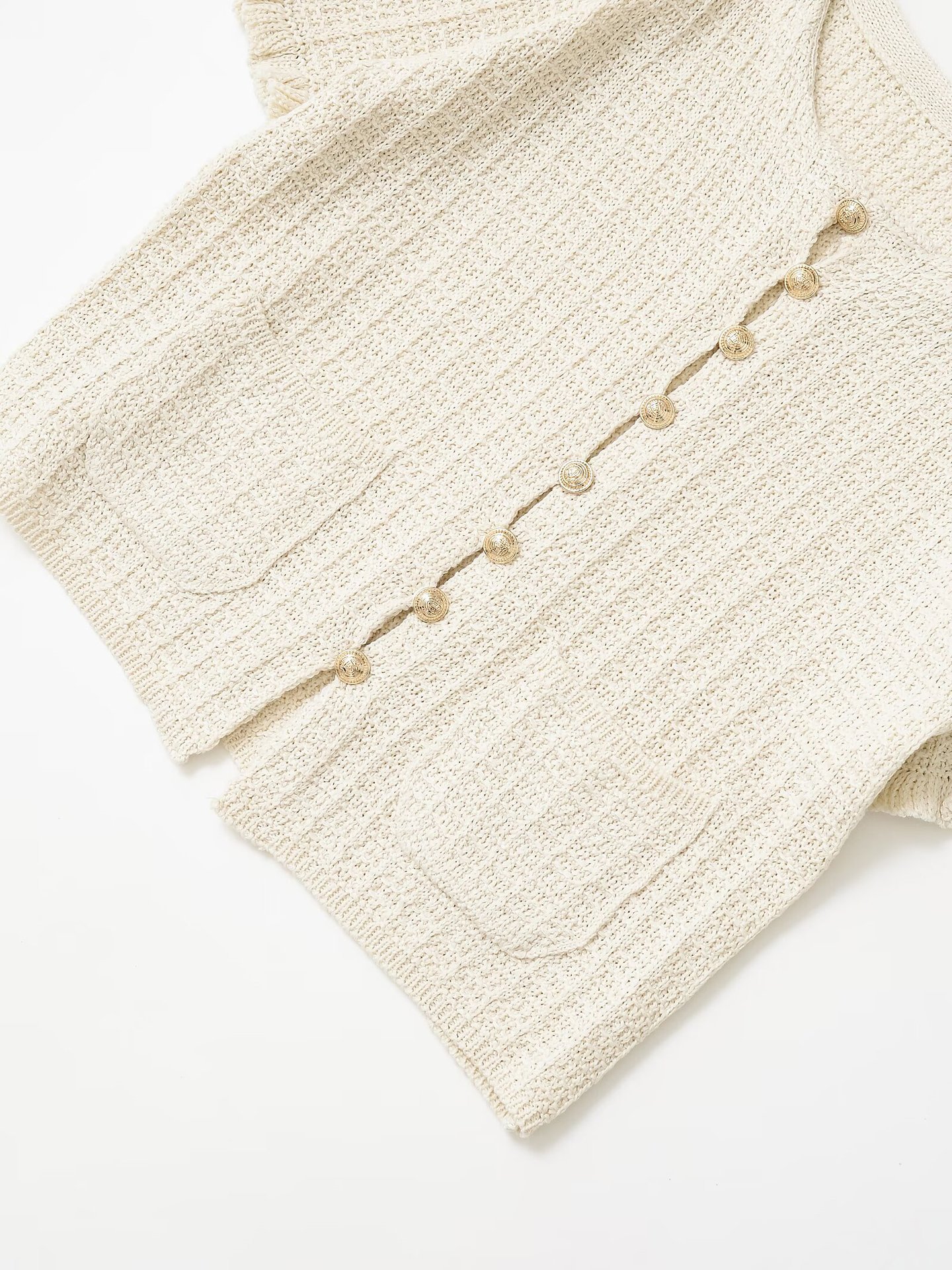 Modern Three-Quarter Knit Crew Sweater