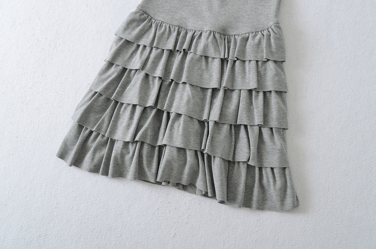 U-neck Single-breasted Short-sleeve Spliced Dress