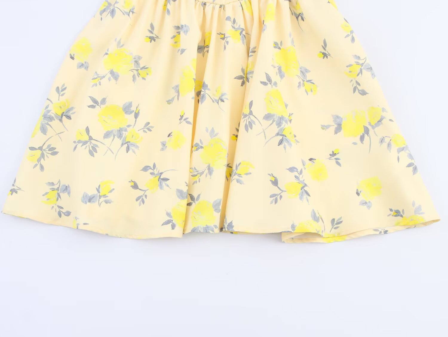 Women's Fashion Casual Floral Poplin Short Dress