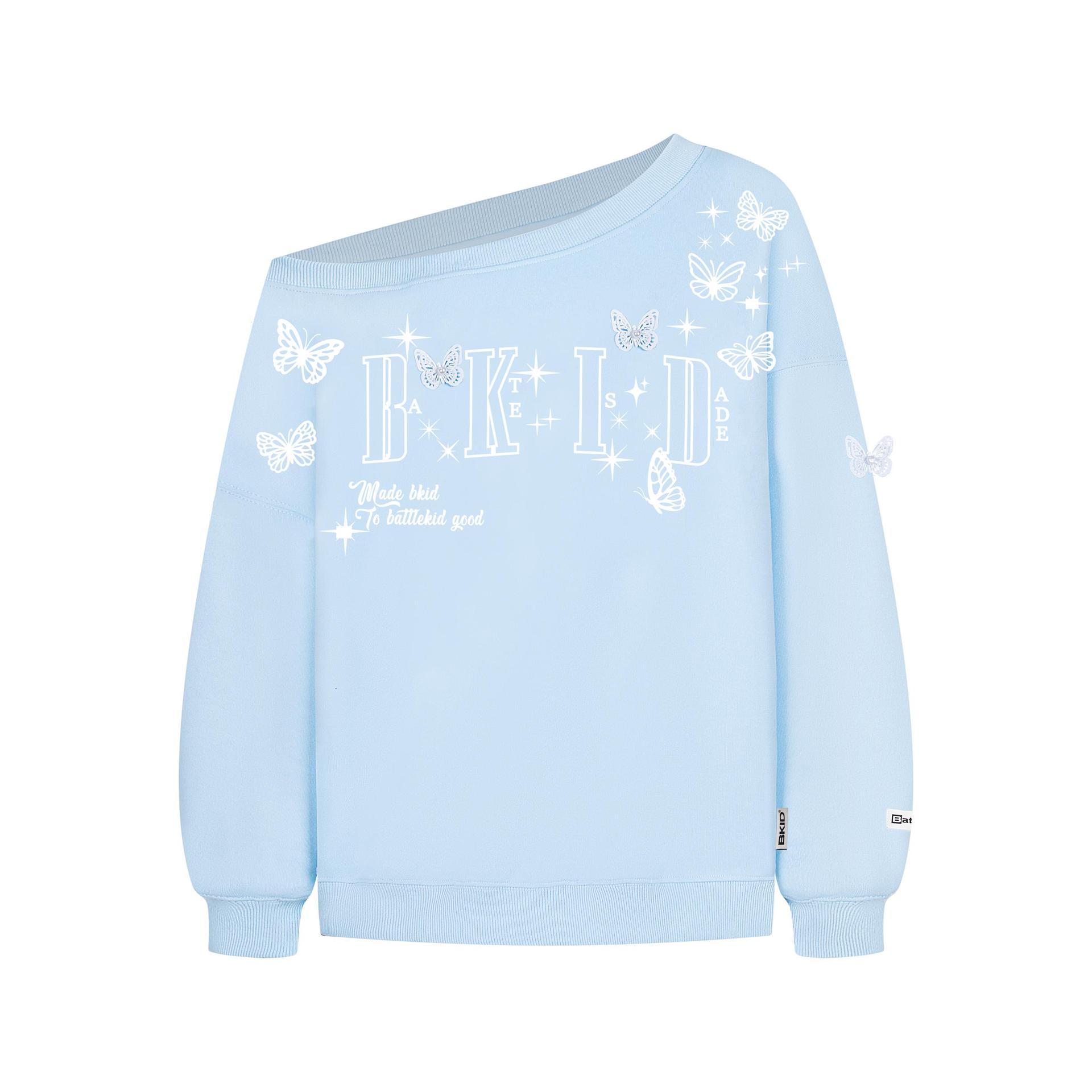 Dimensional Winged Flame Studded Hoodie