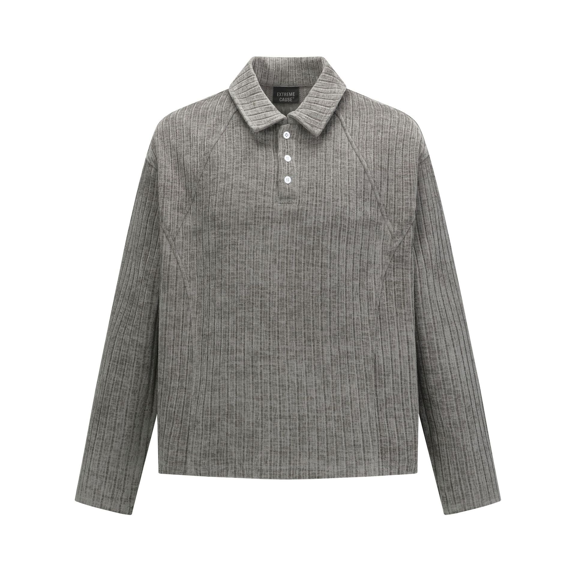 Long Sleeve Polyester Varsity Button Front Sweater