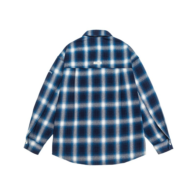 Men's Oversized Check Cotton Blend Shirt