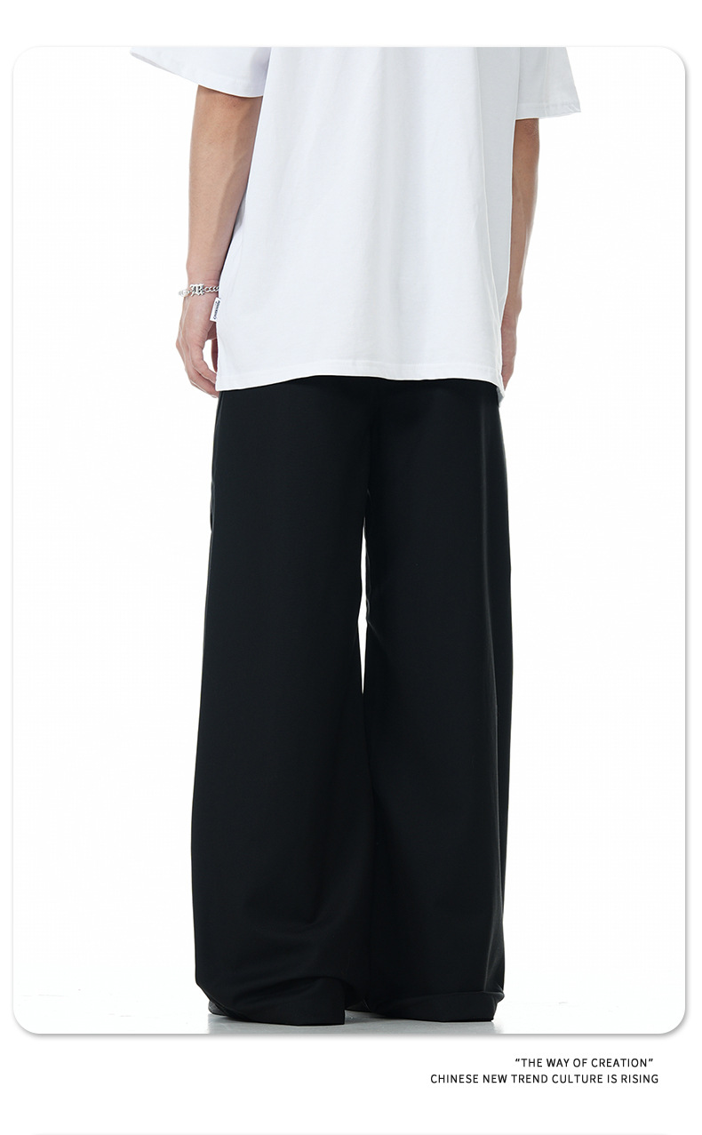 Simple Clean Fit, Commuting Deconstructed Loose and Slim Fit Casual Long Pants