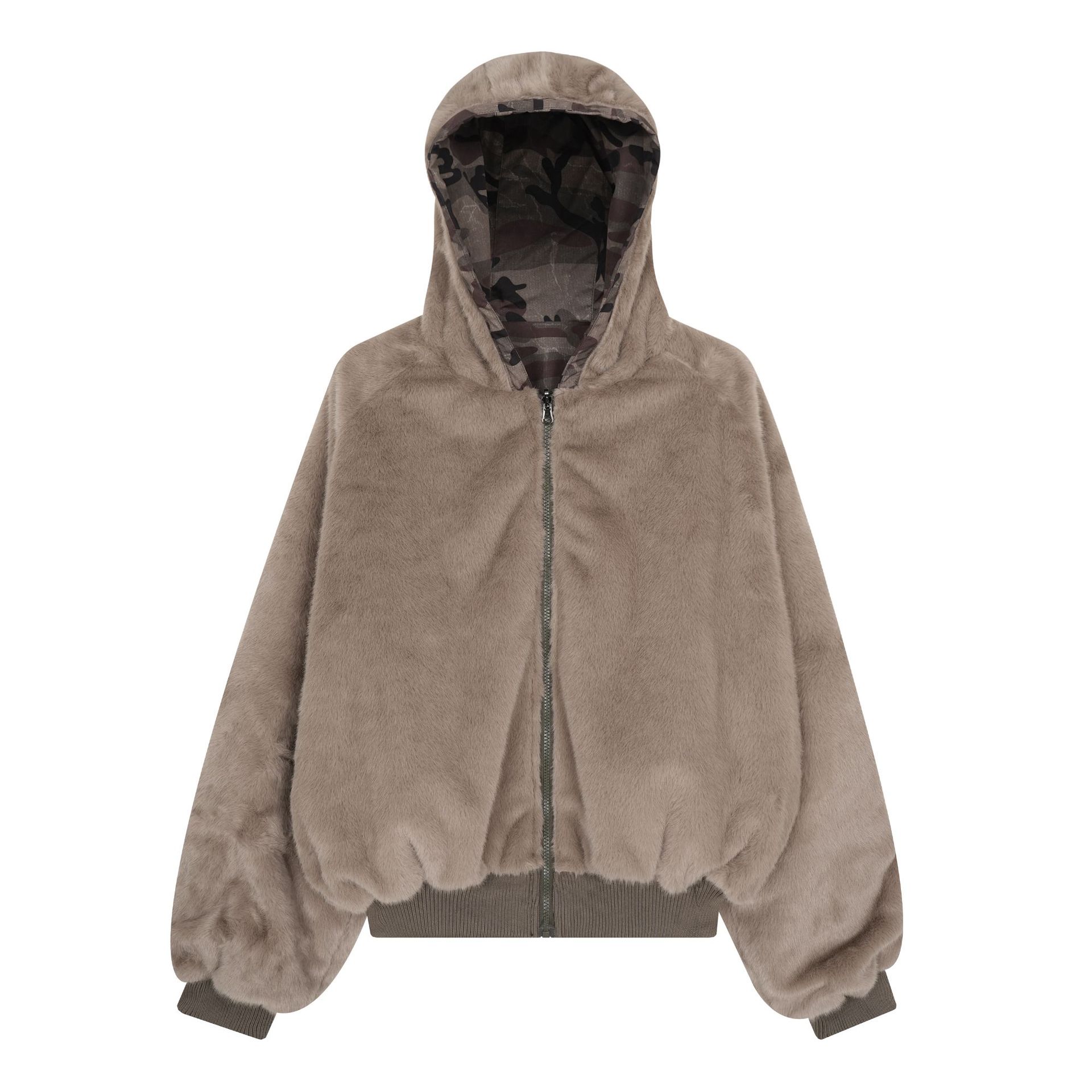 Utility Camo Double-Sided Oversized Hoodie
