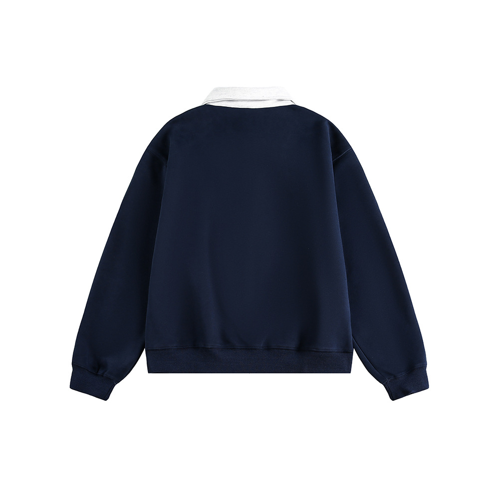 Two-Tone Shirt-Style Oversized Hoodie