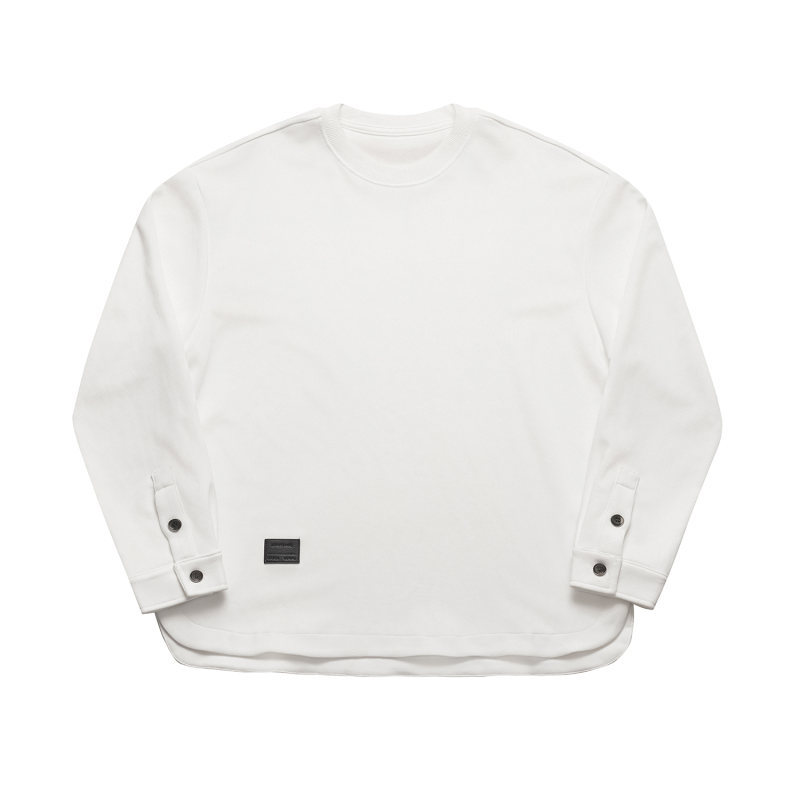 Oversized Japanese Retro Hoodie with Side Slit