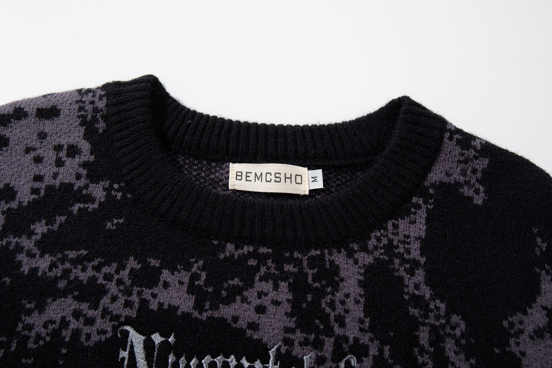Oversized Gothic Jacquard Sweater