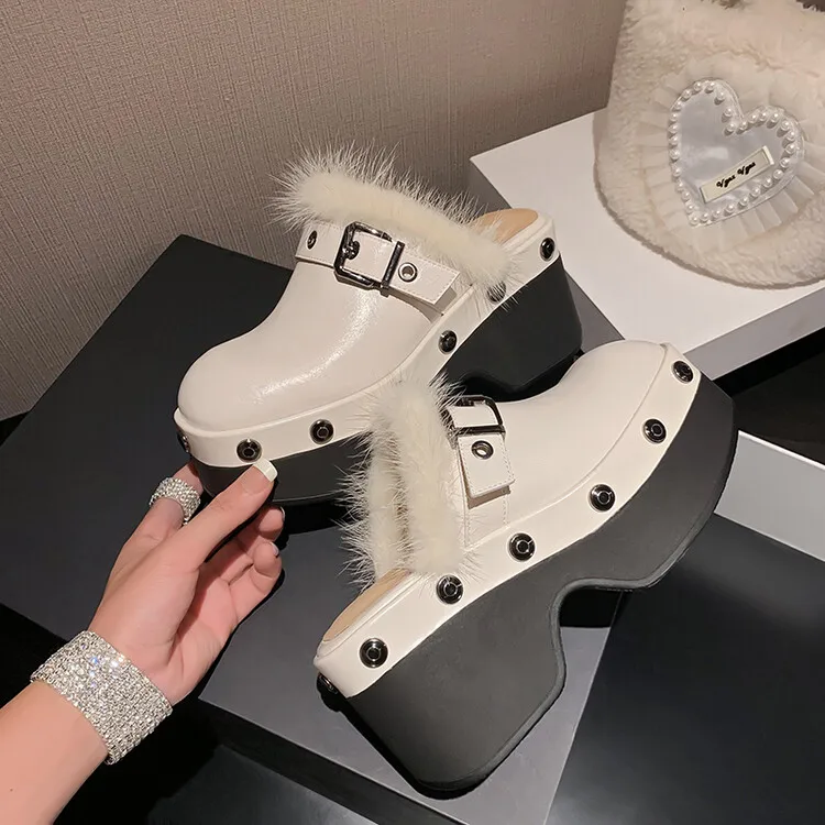 Ladies Embellished Chunky Sole Sandals