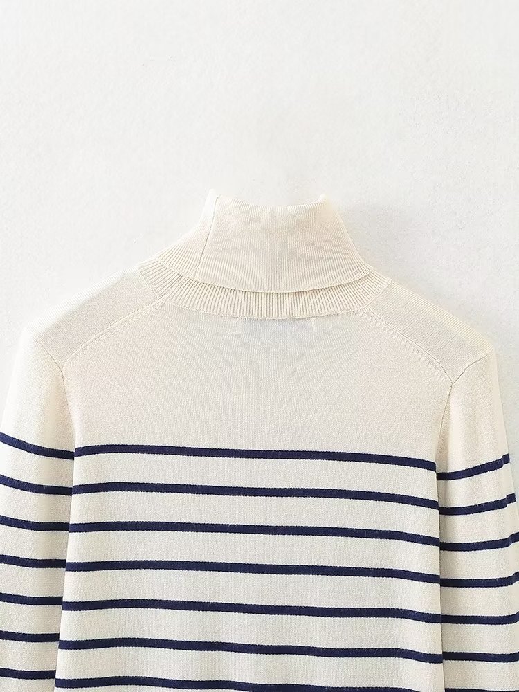 Ladies Urban High Neck Fitted Sweater
