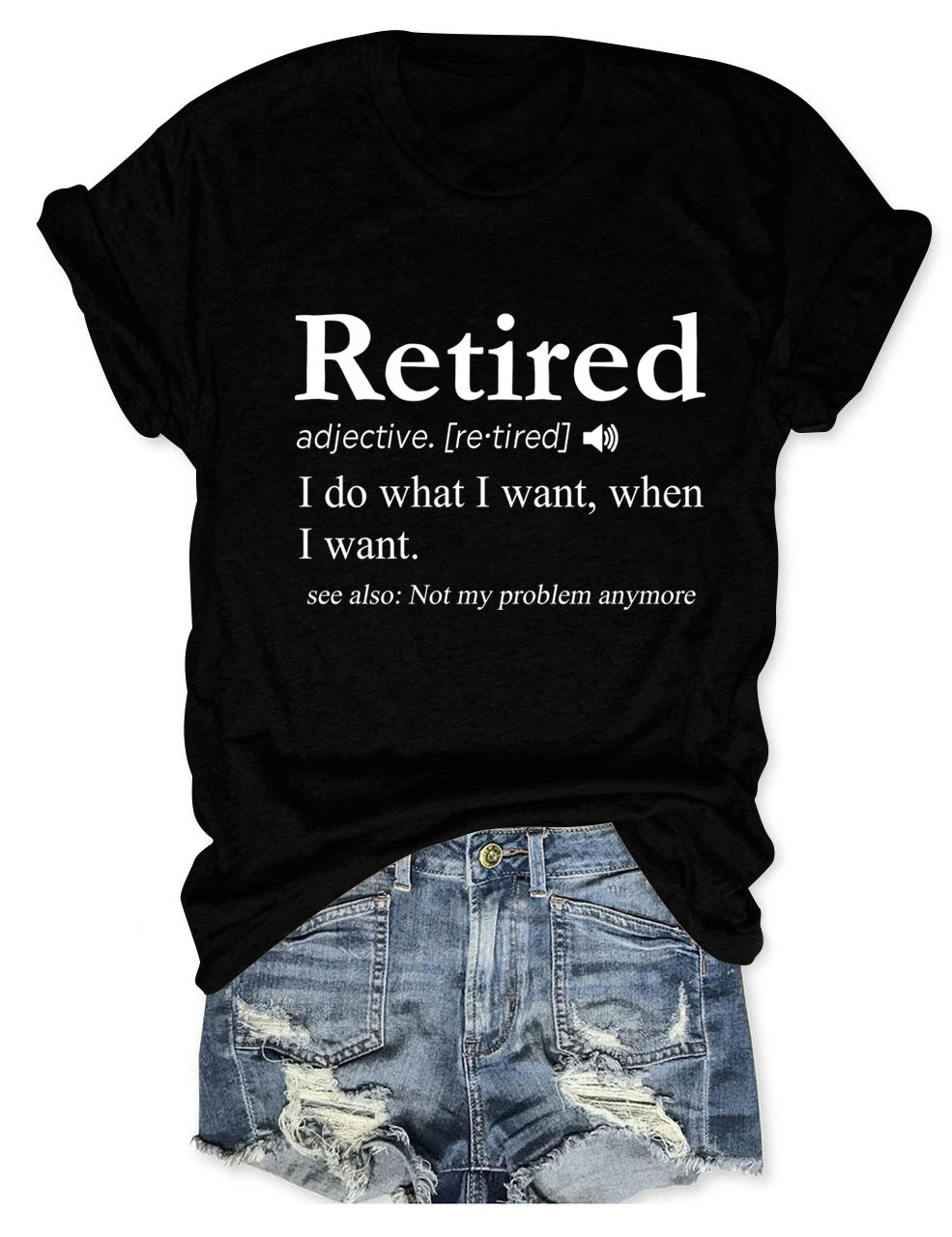 Ladies' Oversized Geometric V Collar T-Shirt