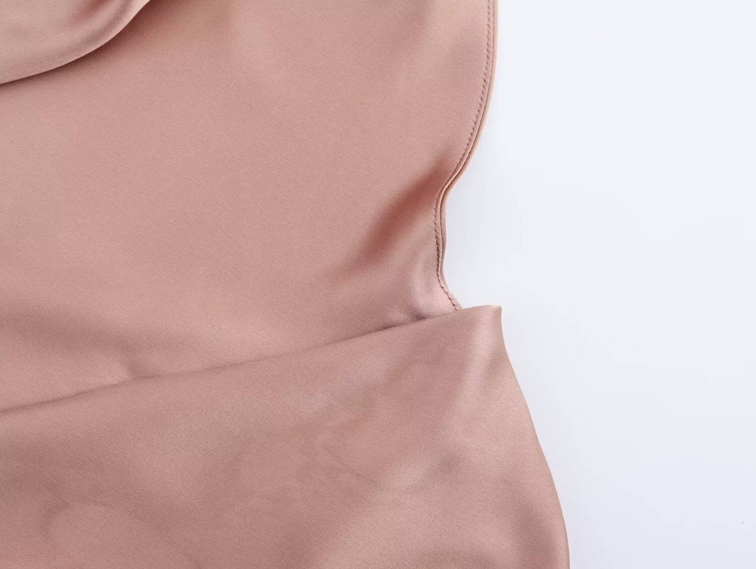 Women's Clothing Backless Satin Feel Midi Dress