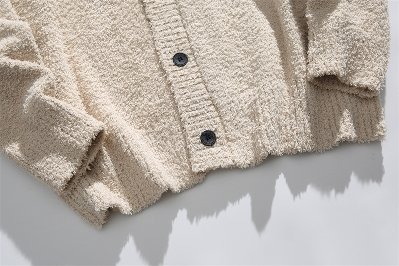 Simple Twist Polyester Long Sleeve Cardi