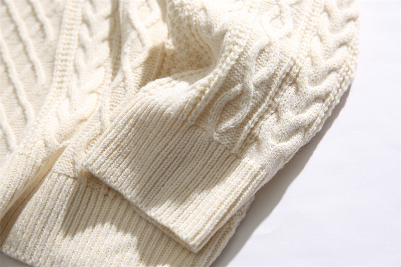 Ladies Japanese Workwear Jacquard Oversized Sweater