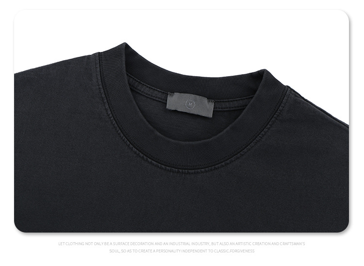 Vintage Washed Casual Round Neck Short Sleeve T-Shirt for Men