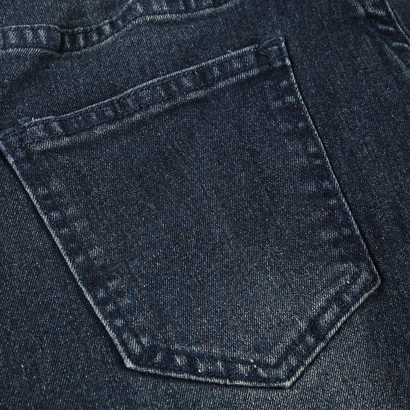 Retro hot girl washed and worn low waisted slightly flared jeans