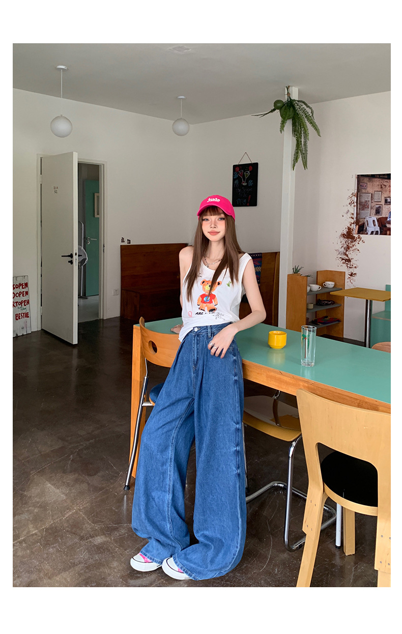 Loose Straight Leg Tencel Lyocell Breathable Wide-Leg Pants for Women