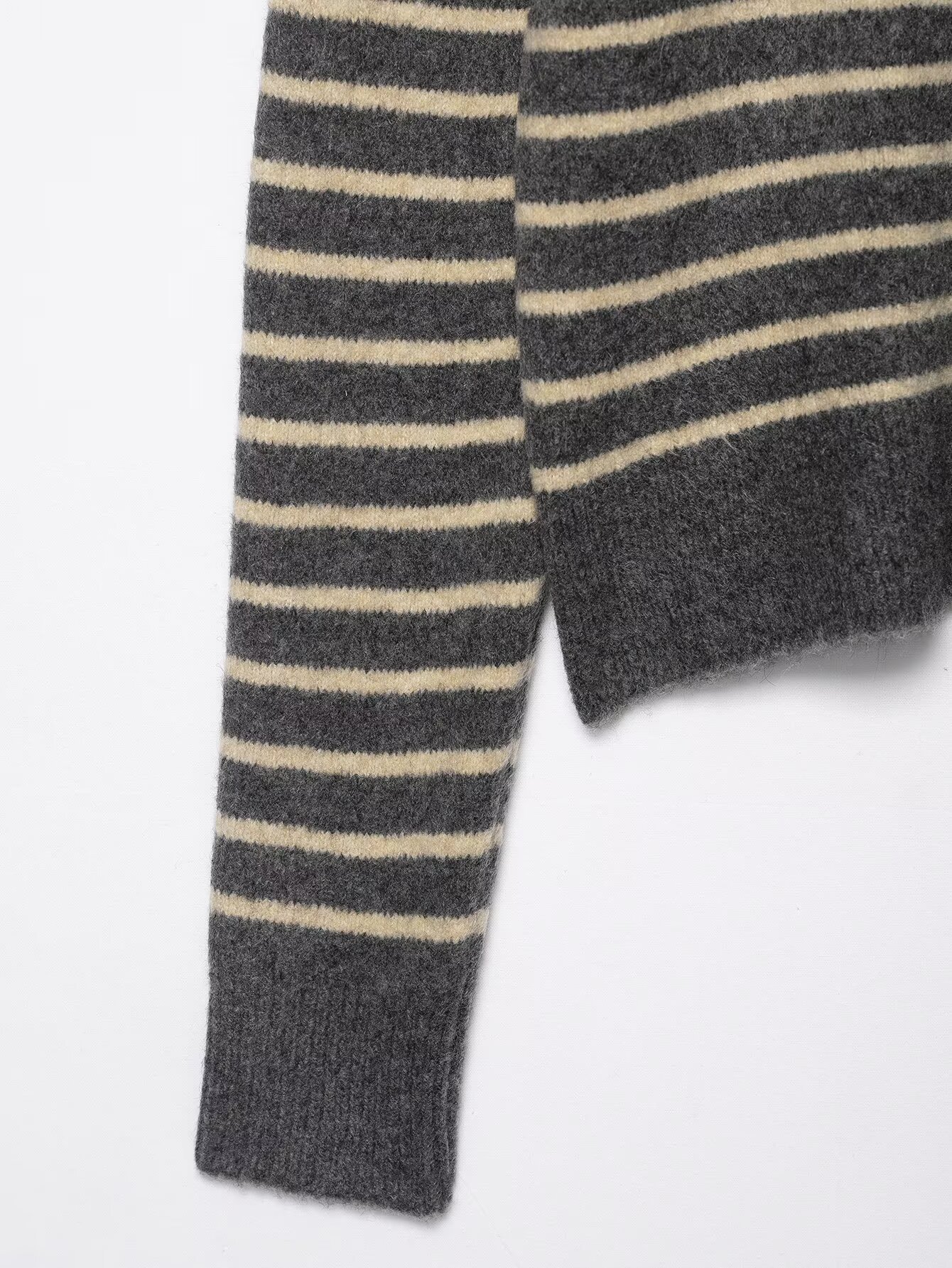 Ladies Crew Stripe Button-Front Sweater