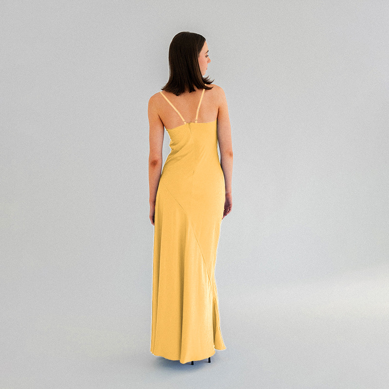 Fluid Open Hem Maxi Dress